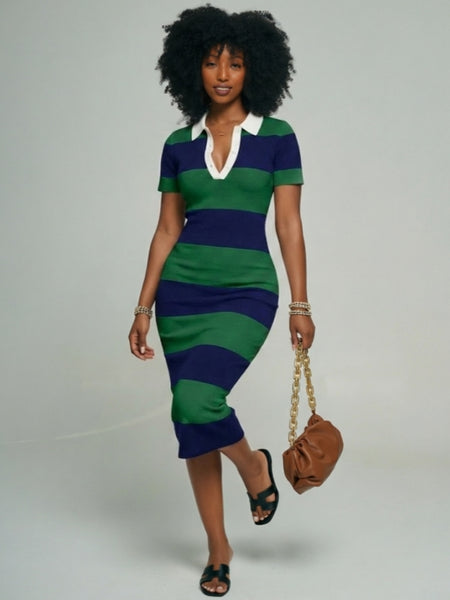 Stripe Polo Dress