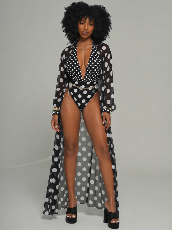 Dot Bodysuit & Cover-up Set