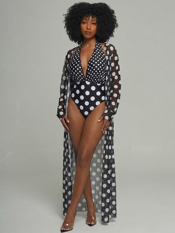 Dot Bodysuit & Cover-up Set