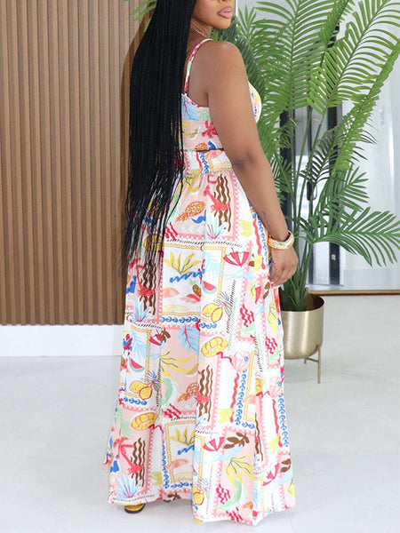 Printed Cami Top & Skirt Set