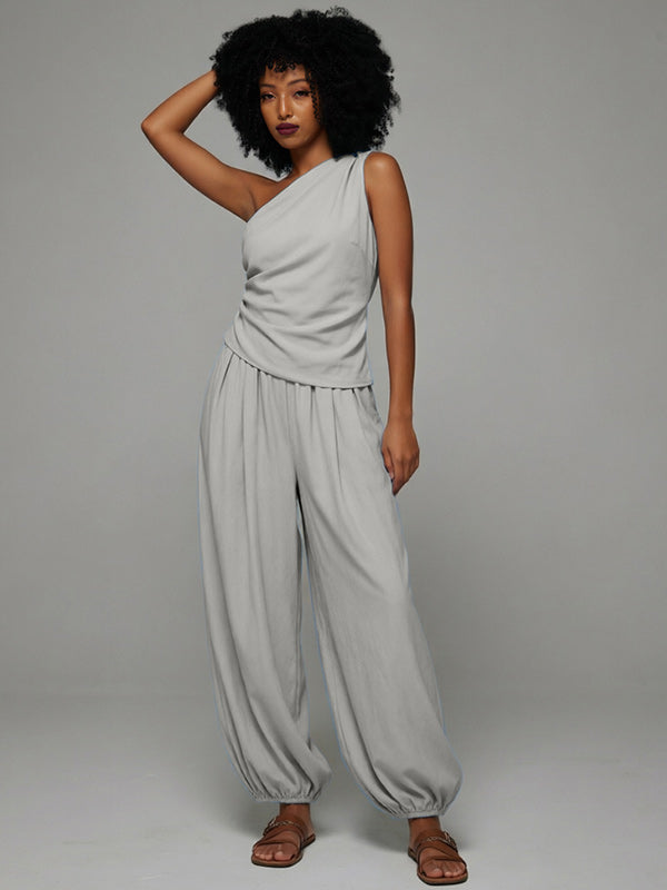 One-Shoulder Tank Top & Pants Set