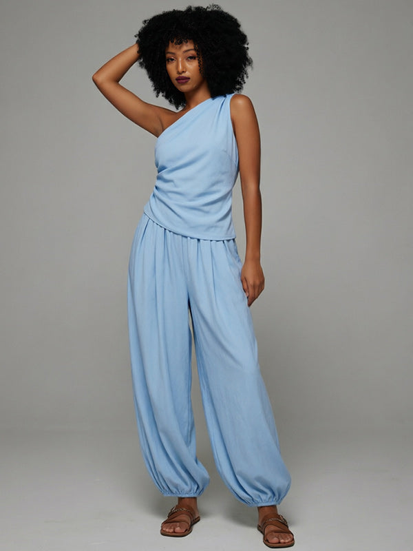 One-Shoulder Tank Top & Pants Set