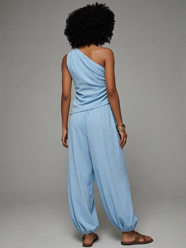 One-Shoulder Tank Top & Pants Set