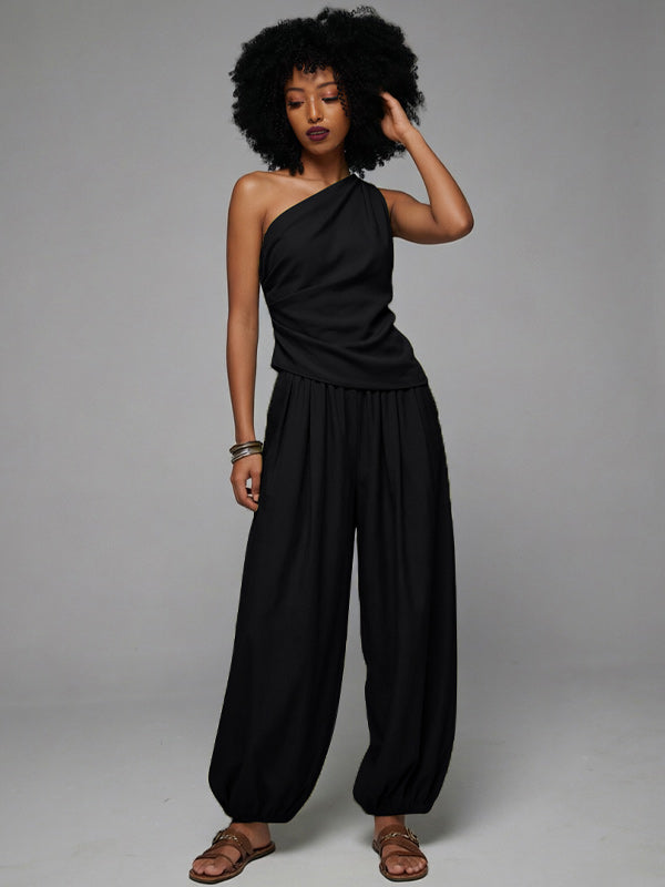 One-Shoulder Tank Top & Pants Set