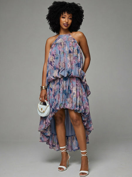 Floral High-Low Cami Dress