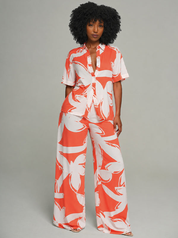 Printed Shirt & Pants Set