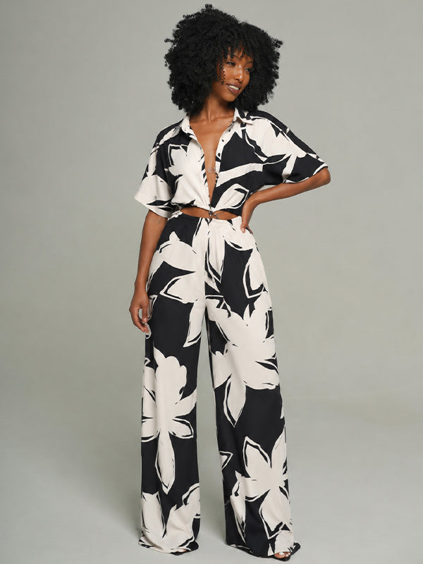 Printed Shirt & Pants Set