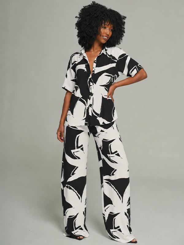 Printed Shirt & Pants Set