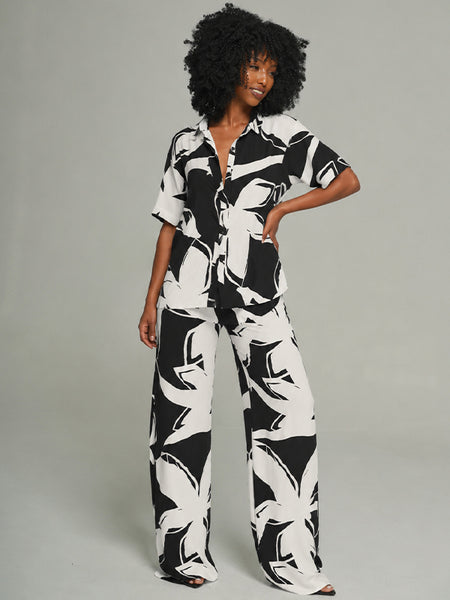 Printed Shirt & Pants Set