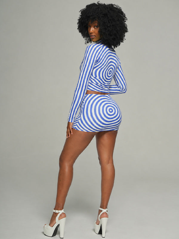 Printed Top & Skirt Set