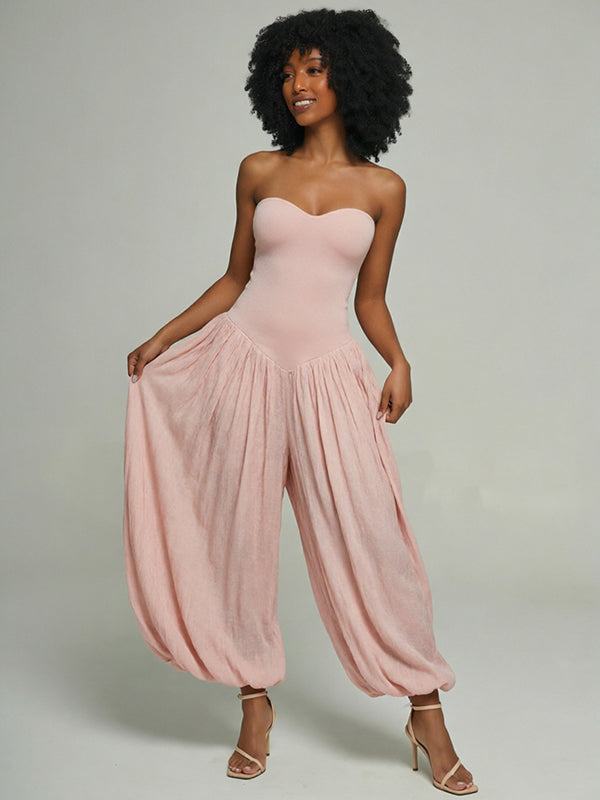Strapless Wide-Leg Jumpsuit