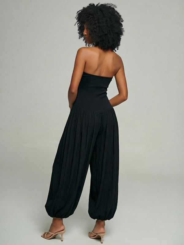 Strapless Wide-Leg Jumpsuit