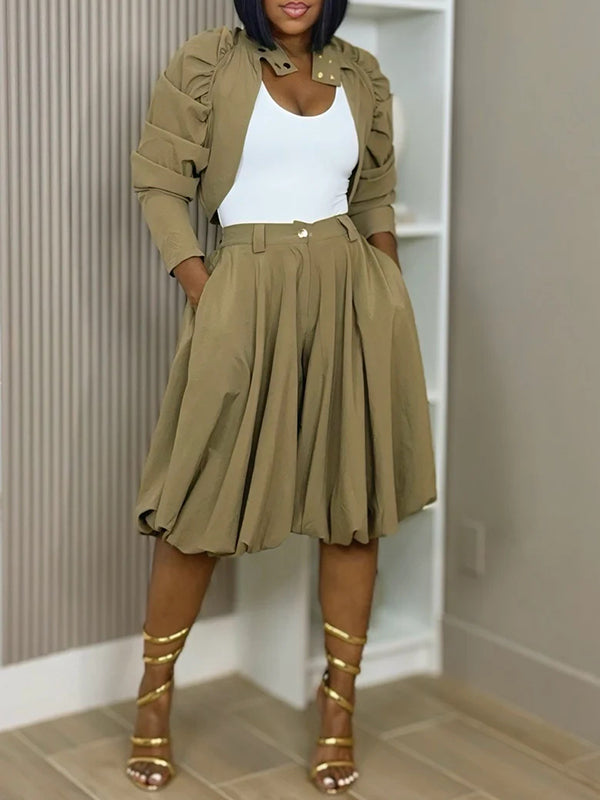Wide-Leg Capri Pants