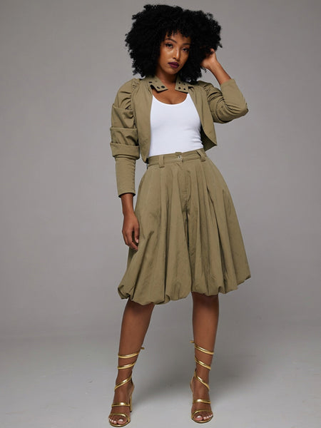 Wide-Leg Capri Pants