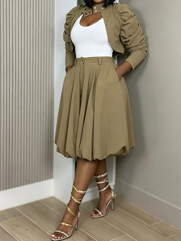 Wide-Leg Capri Pants