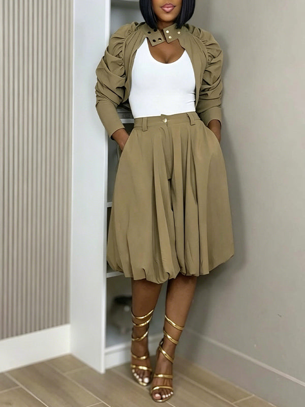 Wide-Leg Capri Pants