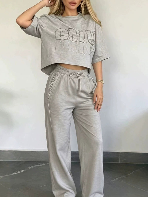 Printed Tee & Pants Set