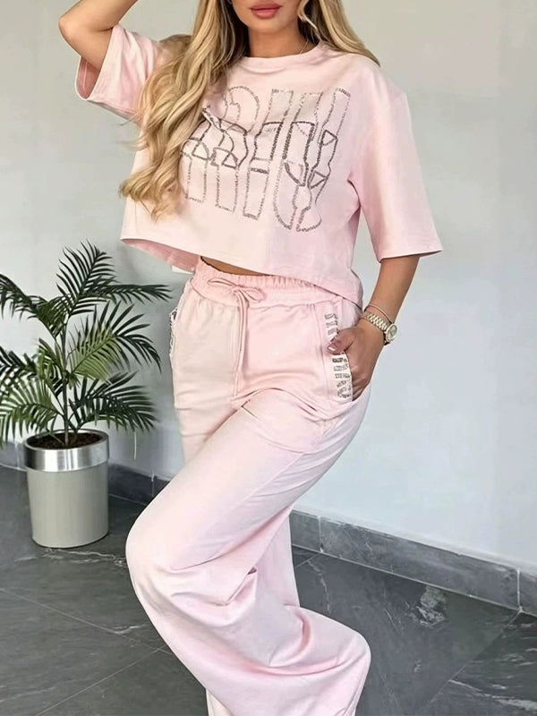 Printed Tee & Pants Set