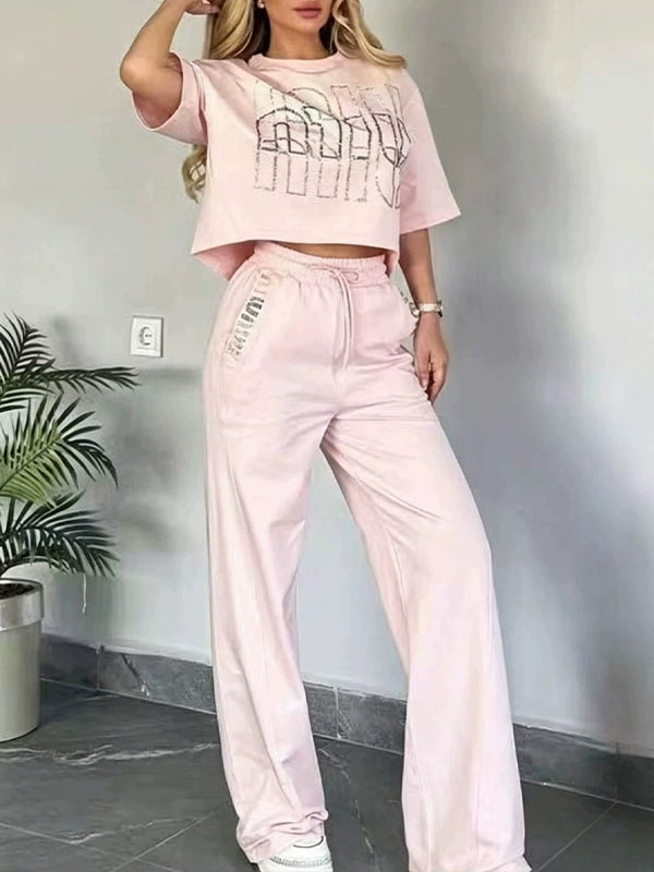 Printed Tee & Pants Set