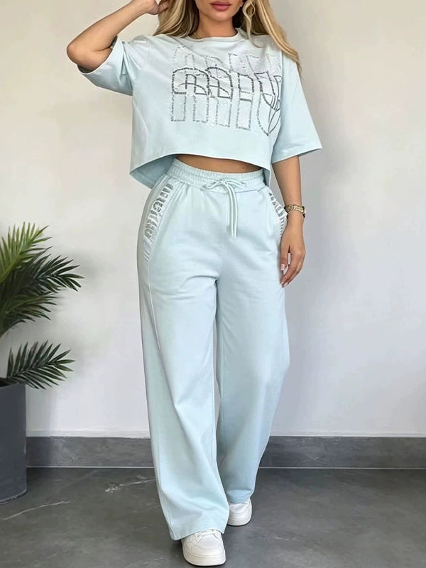 Printed Tee & Pants Set