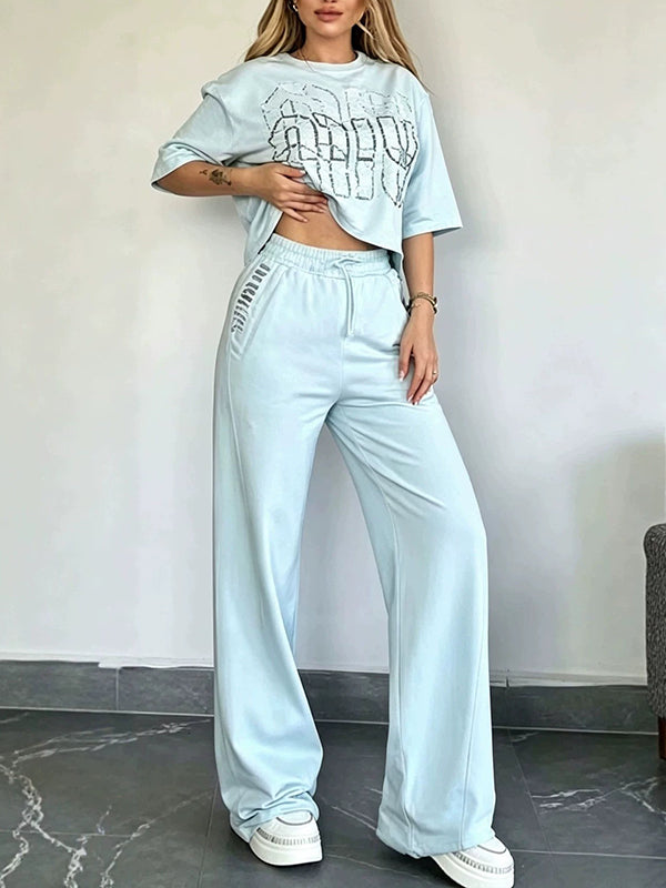 Printed Tee & Pants Set