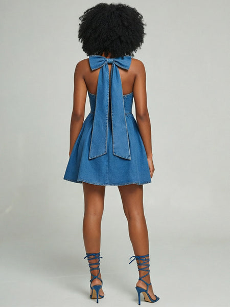 Denim Halter Dress