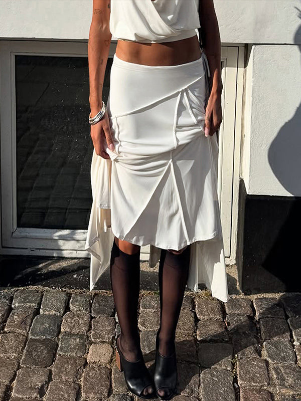Solid Asymmetric Skirt