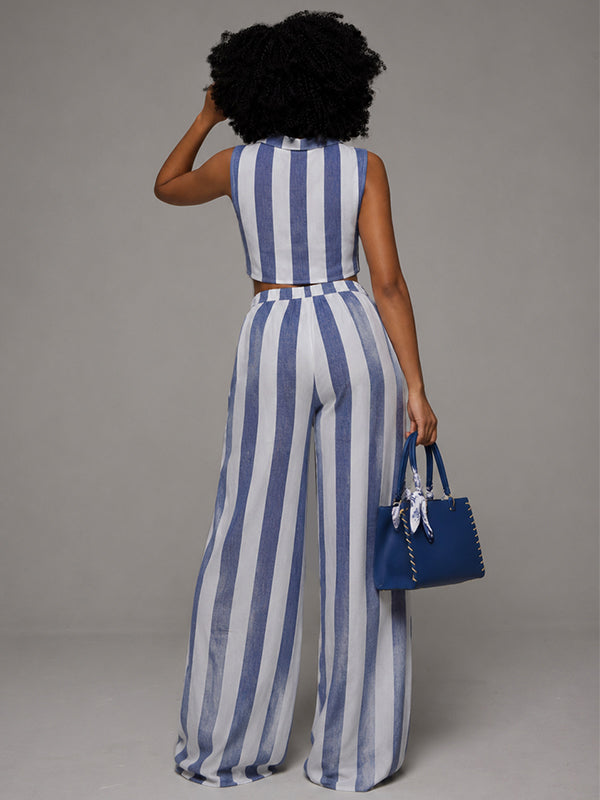 Stripe Cargo Vest & Pants Set