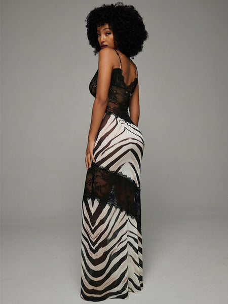 Lace Combo Cami Dress