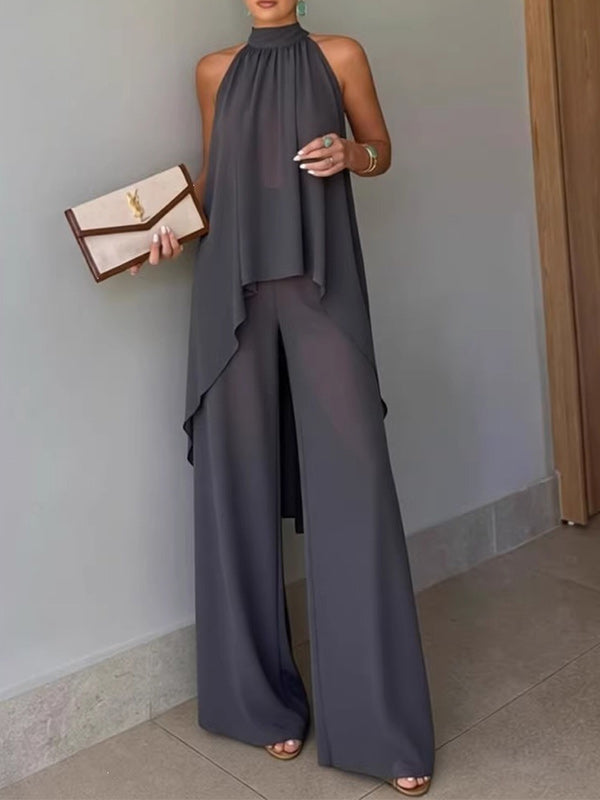 Sleeveless Tunic Top & Pants Set