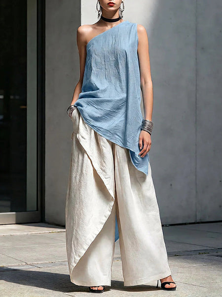 One-Shoulder Tunic Top