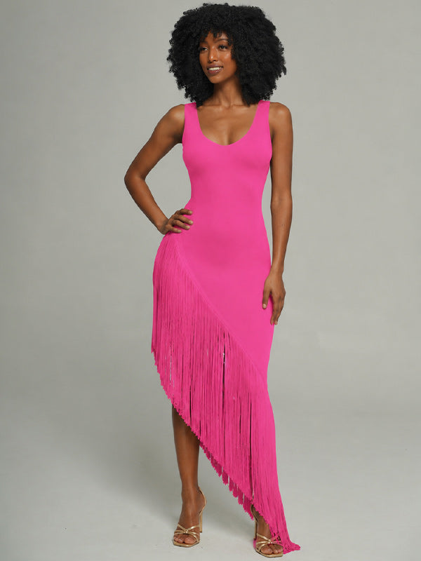 Fringe Combo Sleeveless Dress -- pre-order on 17th July