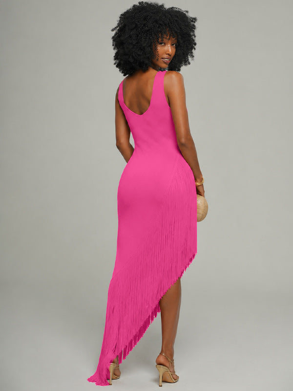 Fringe Combo Sleeveless Dress -- pre-order on 17th July