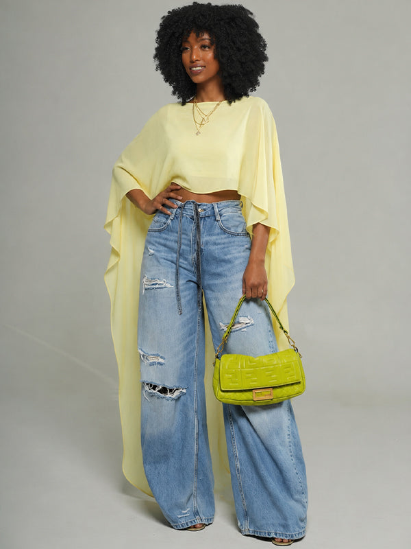 High-Low Sheer Tunic Top