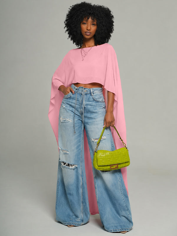 High-Low Sheer Tunic Top