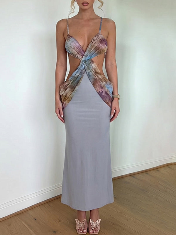 Printed Combo Cami Dress