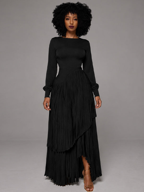 Solid Fringe Maxi Dress