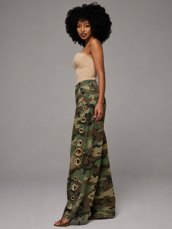 Eyelet Camo Pants