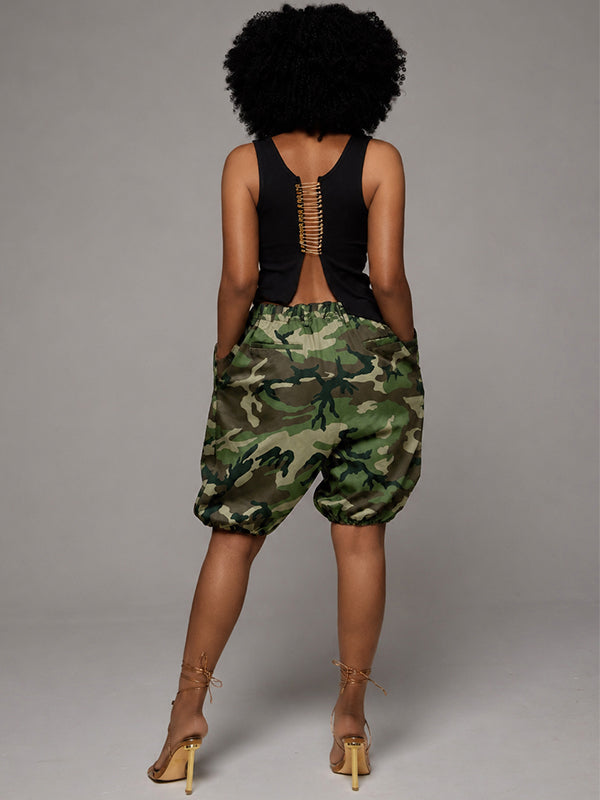 Camo Jogger Shorts