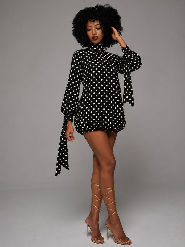 Dot Tied Mini Dress -- pre-order on 11th July