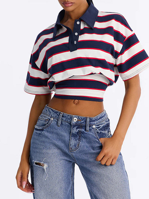 Stripe Polo Top