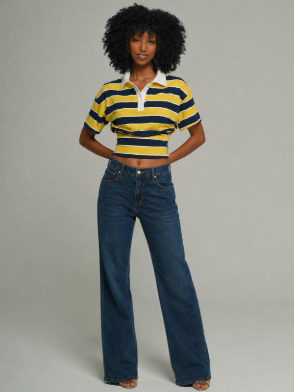 Stripe Polo Top