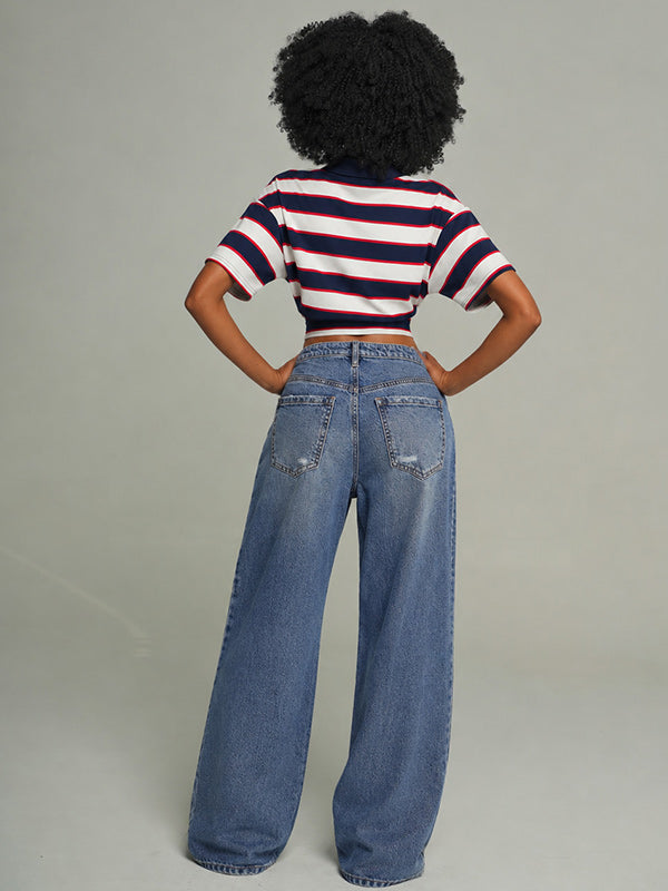 Stripe Polo Top