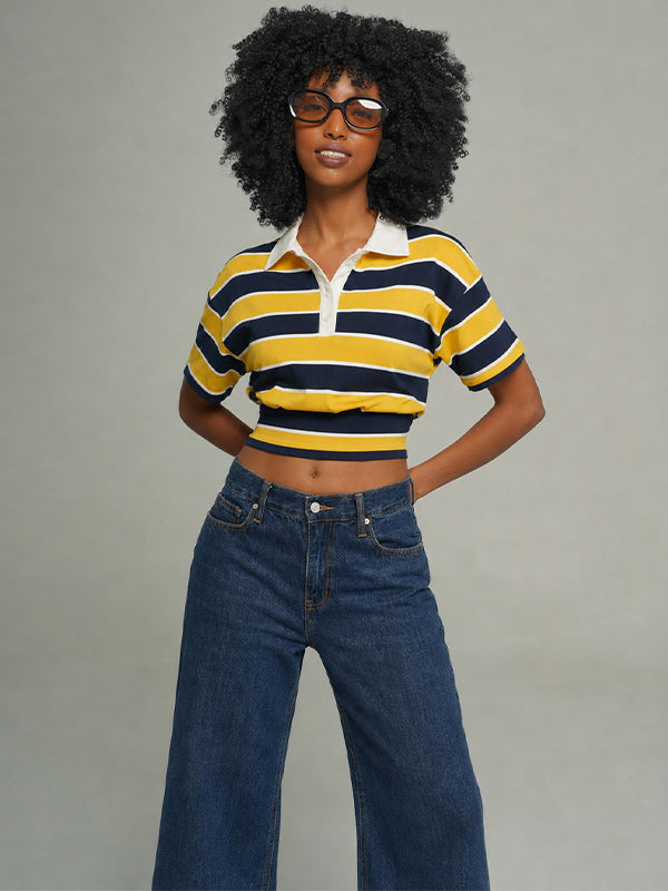 Stripe Polo Top