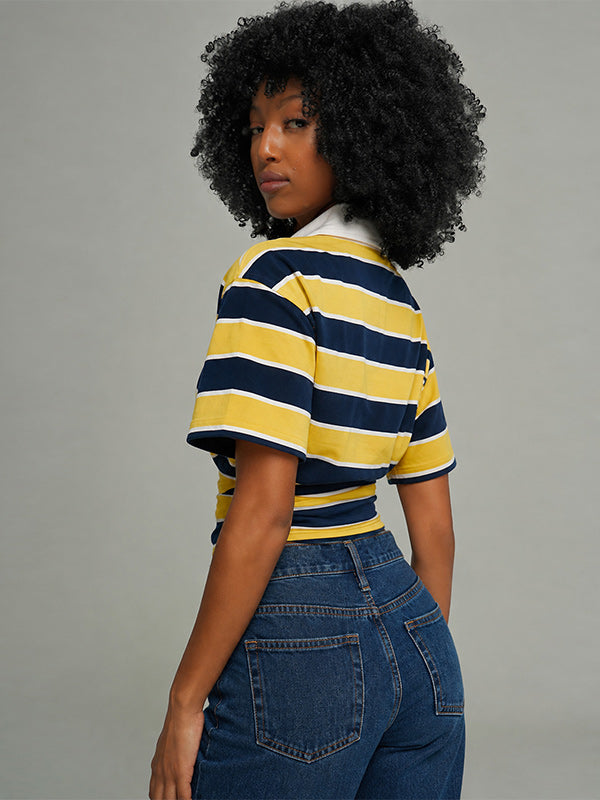 Stripe Polo Top