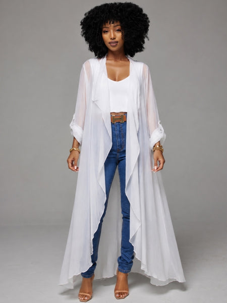 Chiffon Open-Front Duster