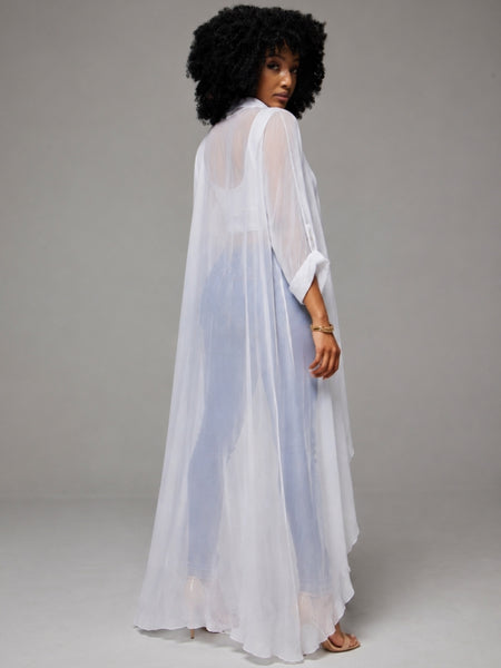 Chiffon Open-Front Duster