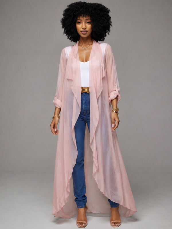 Chiffon Open-Front Duster