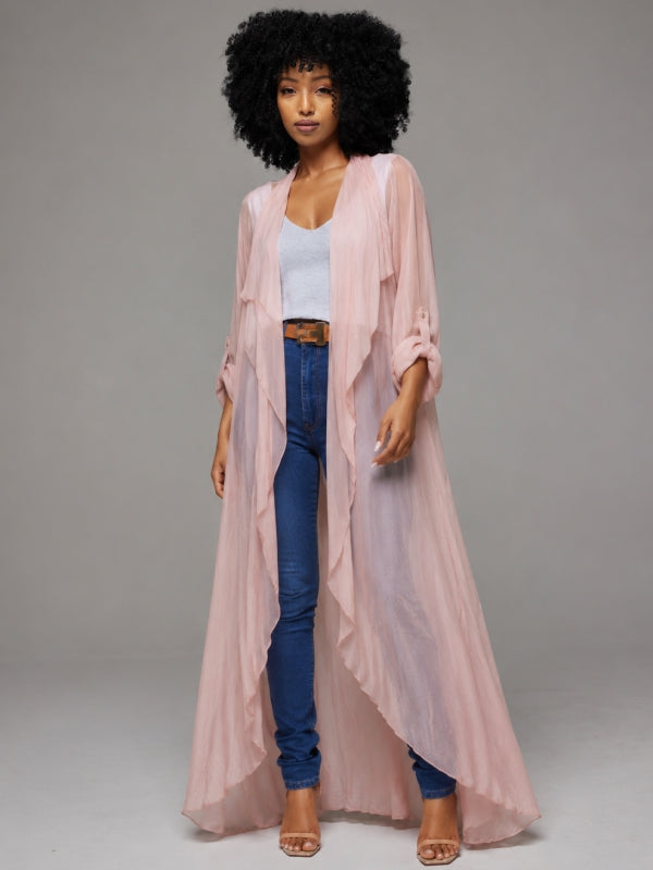 Chiffon Open-Front Duster
