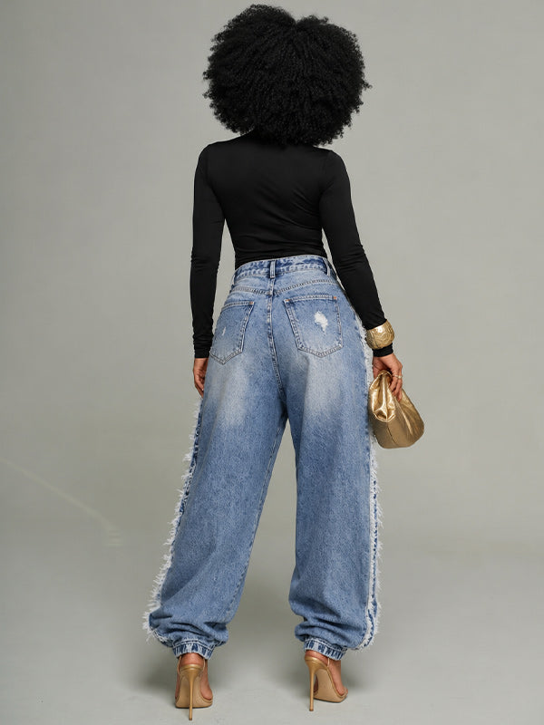 Distressed Jogger Jeans